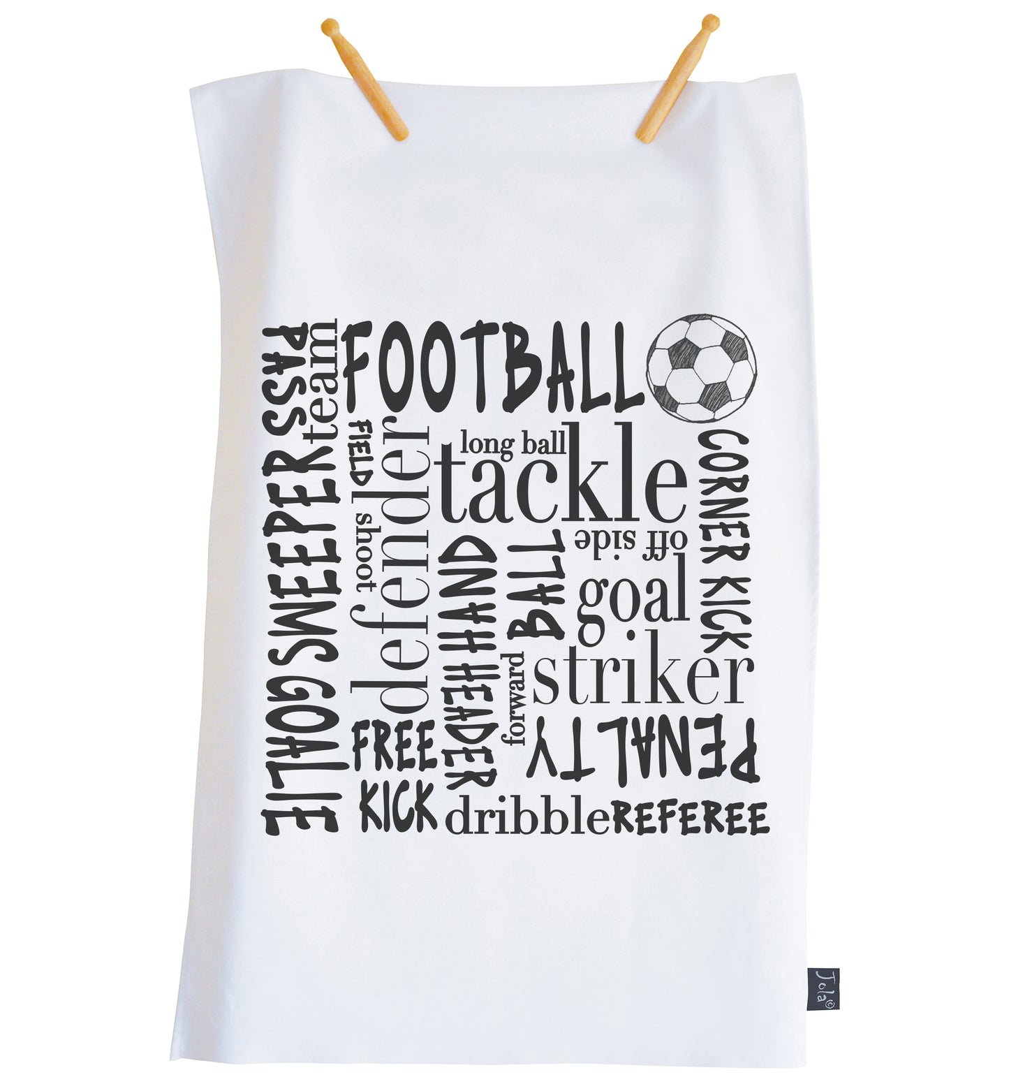 Football Typography Tea towel
