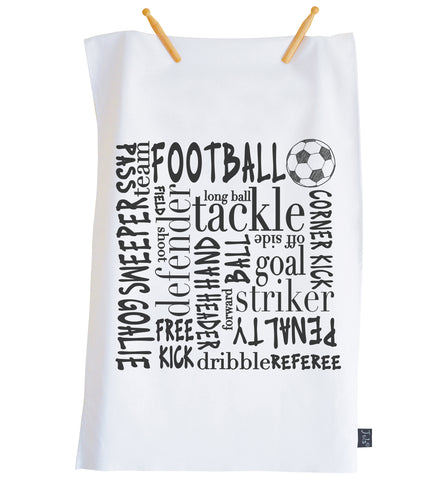 Football Typography Tea towel