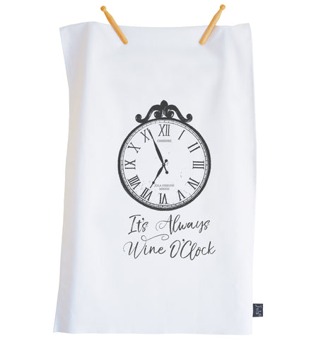 Tea Towel Wine O'Clock