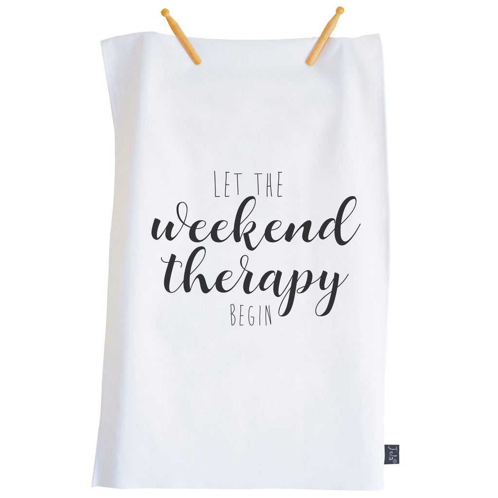 Weekend Therapy tea towel