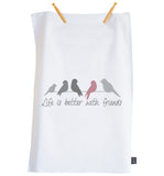 Life is Better with Friends Pink Tea towel