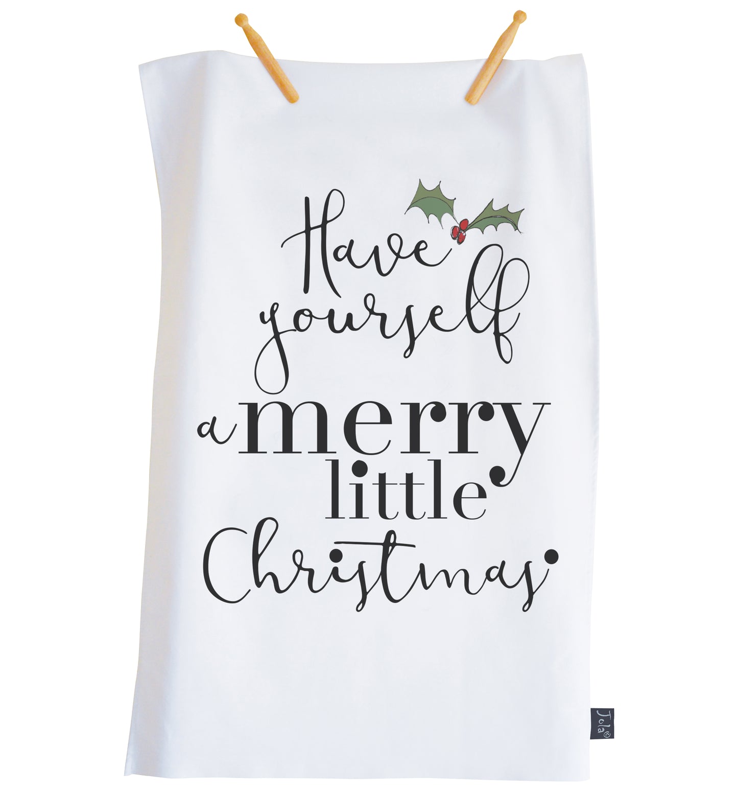 Merry Little Christmas tea towel