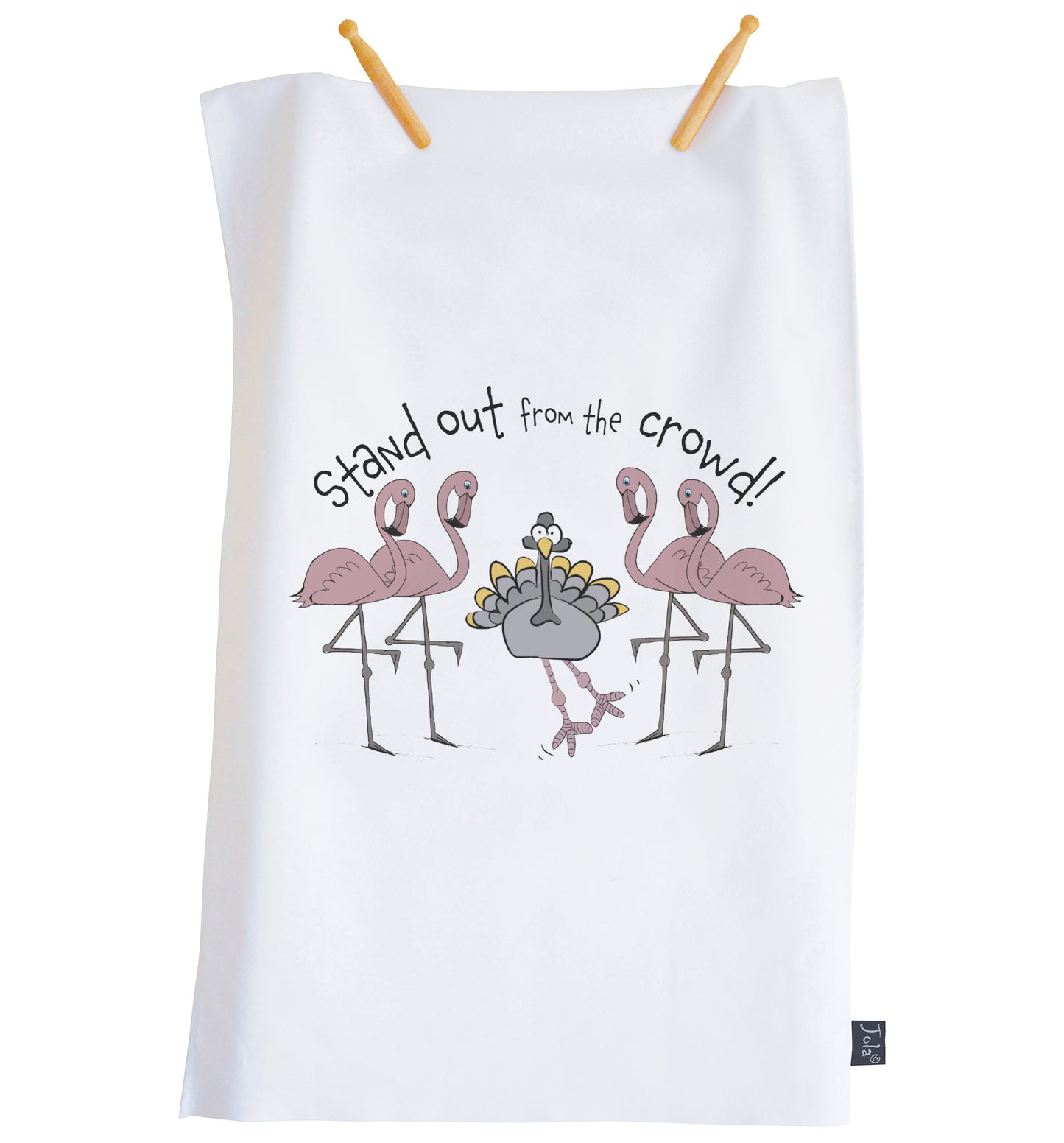 Stand out from the Crowd tea towel