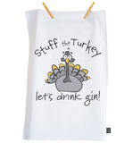 Christmas Turkey Gin Tea Towel