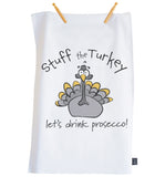 Christmas Turkey Prosecco Tea Towel