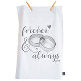 Wedding Rings Tea towel