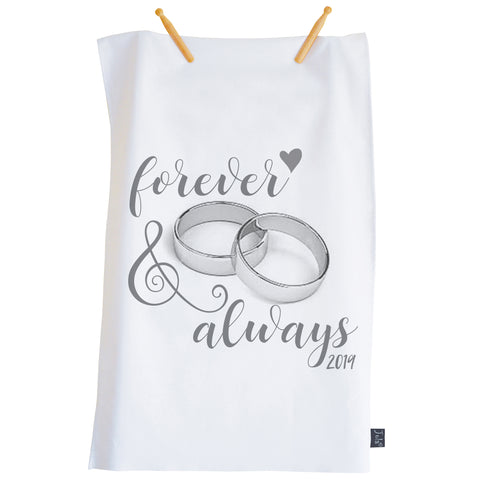 Wedding Rings Tea towel