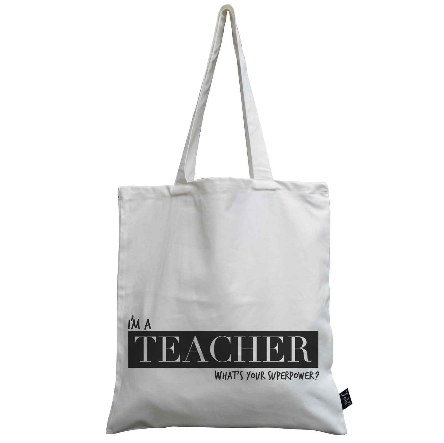 Teacher superpower canvas bag