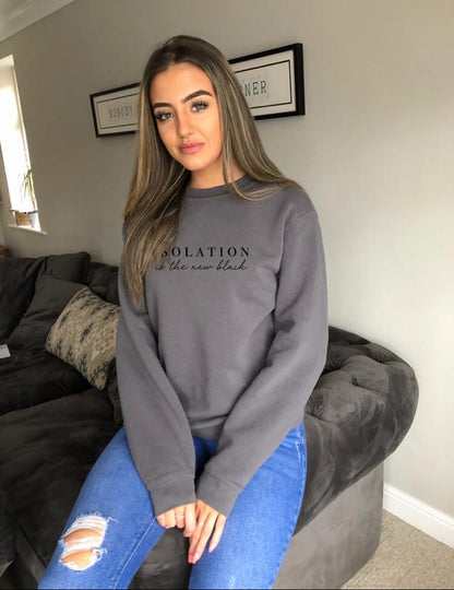 Cotton Grey Sweatshirt Isolation is the new Black