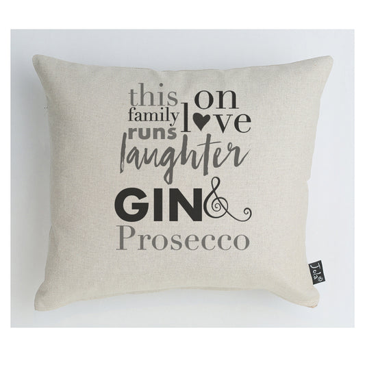 Family Gin & Prosecco cushion