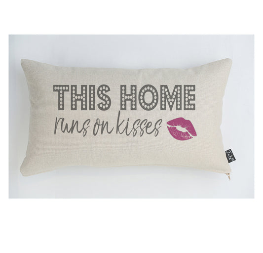 This home runs on kisses cushion