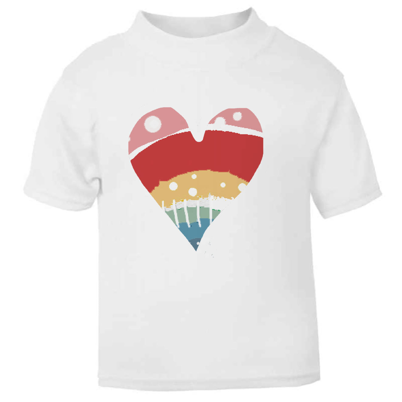 Rainbow Heart Toddler T Shirt