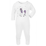 Pastel Unicorn stars babygrow