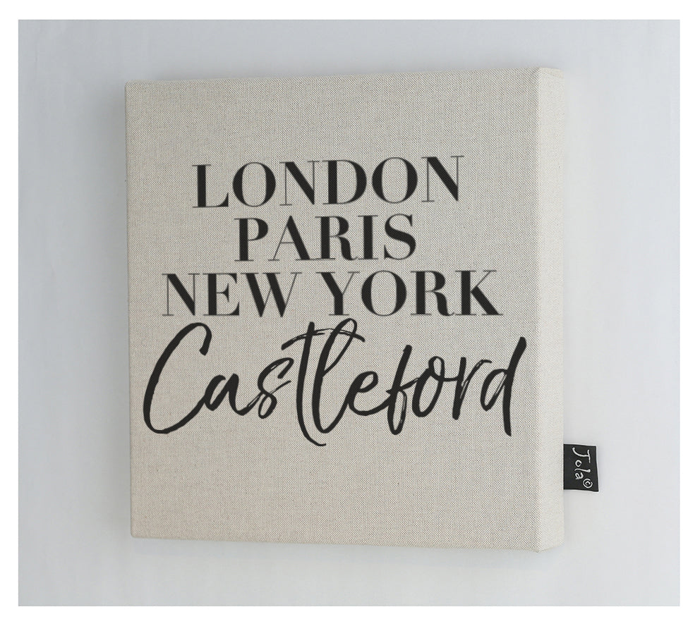 Personalised City Vogue Canvas frame