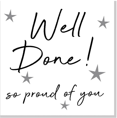 Well Done!  so proud of you square card