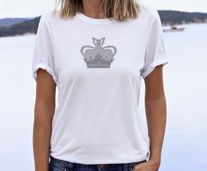 Vintage Crown Cotton Cuffed Sleeve T shirt