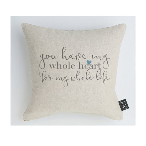 Whole Heart cushion blue heart