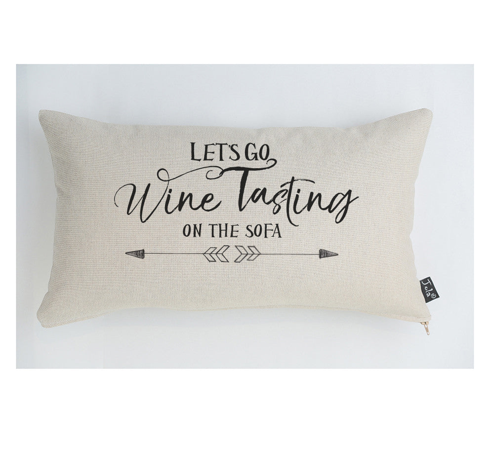 Wine Tasting on the Sofa cushion