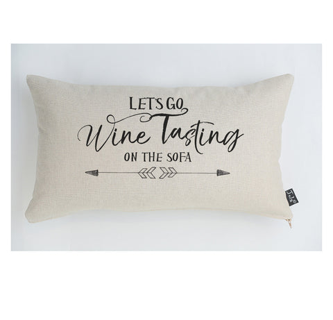 Wine Tasting on the Sofa cushion