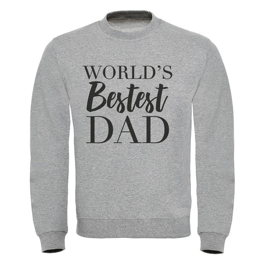 Cotton Sweatshirt World's Bestest Daddy