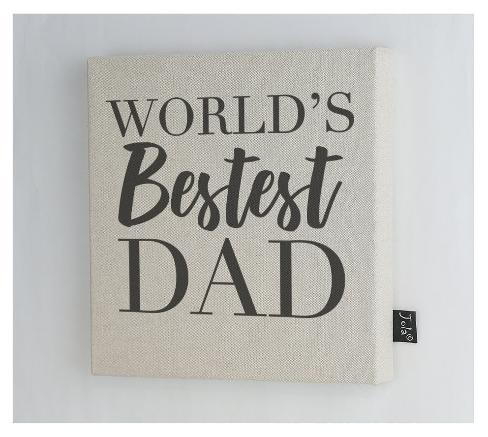 Worlds Bestest Dad Canvas Frame