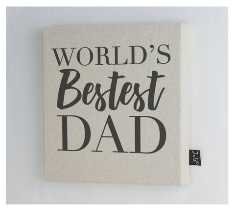 Worlds Bestest Dad Canvas Frame