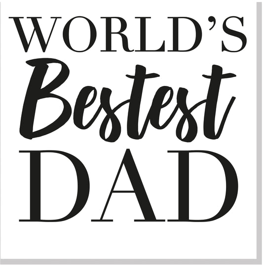 Worlds Bestest Dad square card