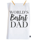 Worlds Bestest Dad tea towel
