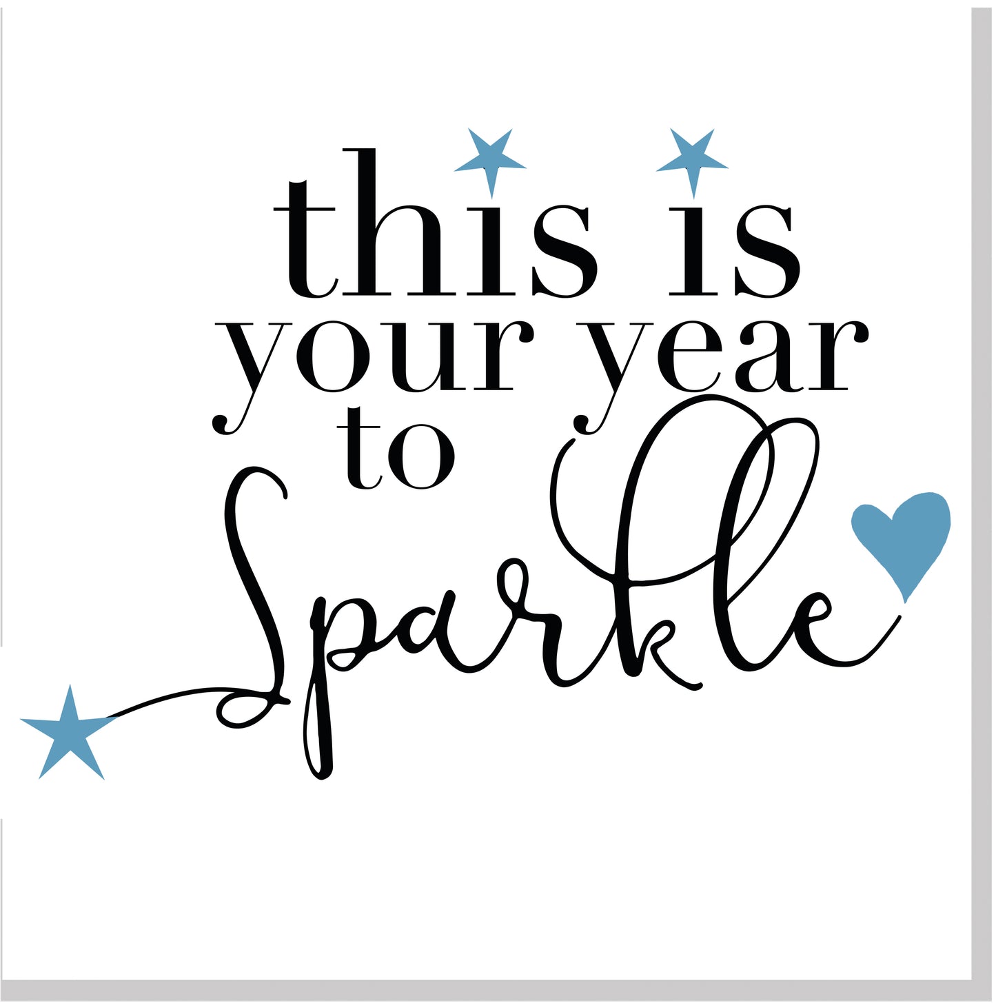 Your year to sparkle square card