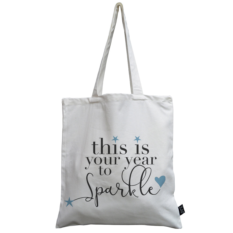 Your year to sparkle canvas bag