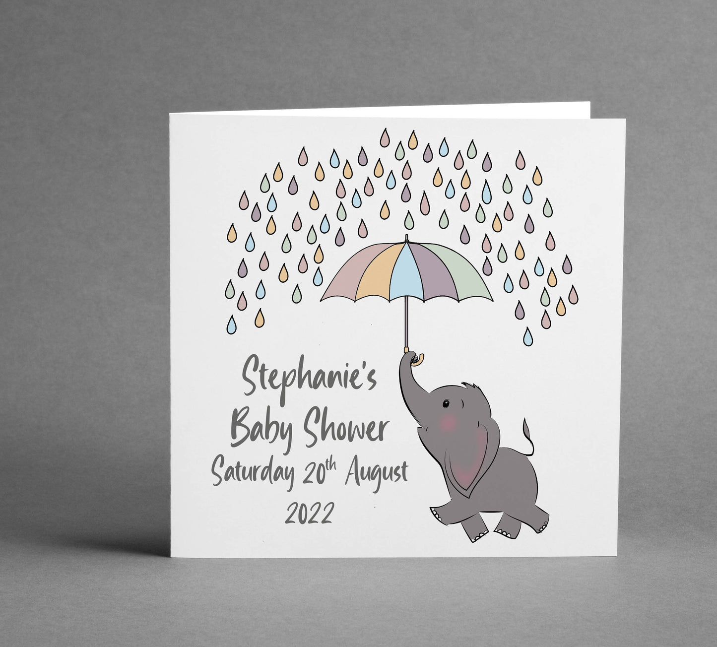Personalised Baby Shower Square Card