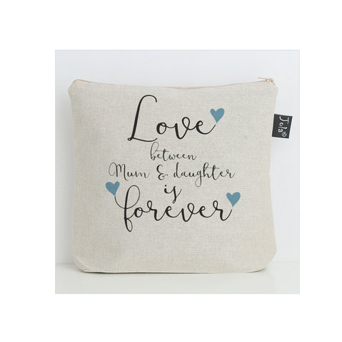 Mum & Daughter forever blue hearts Wash Bag