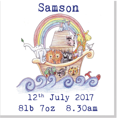 Personalised Noah's Ark card