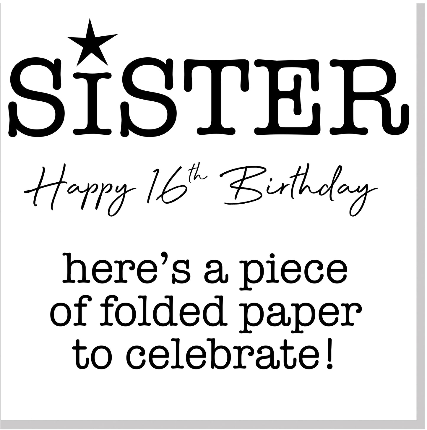 Personalised Sister Happy Birthday square card