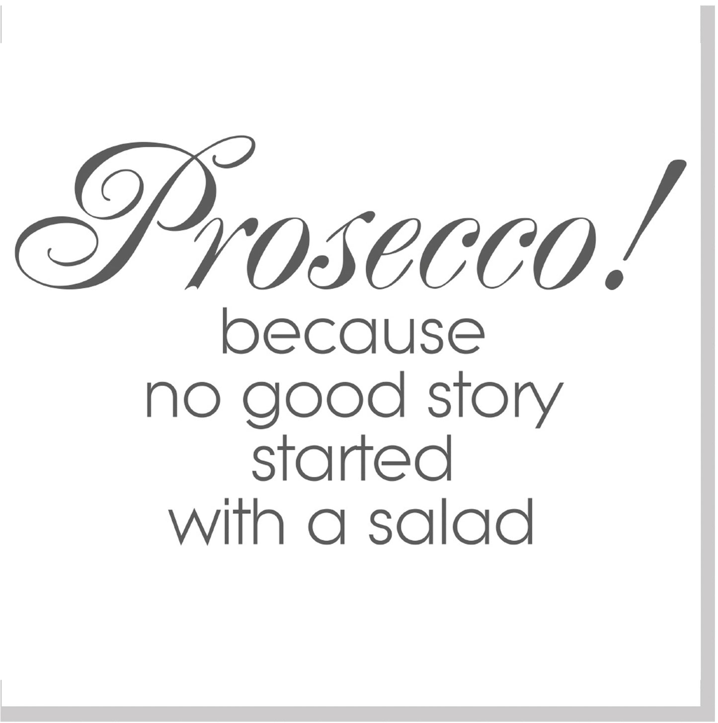 Prosecco salad square card