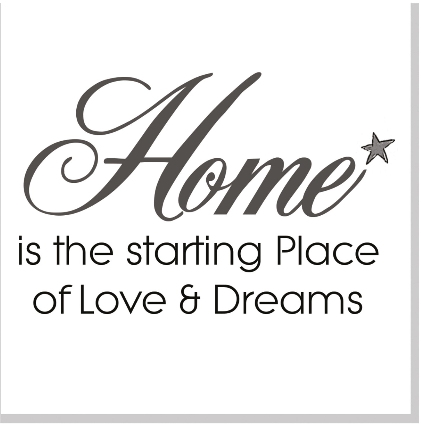Home love and dreams square card