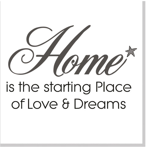 Home love and dreams square card