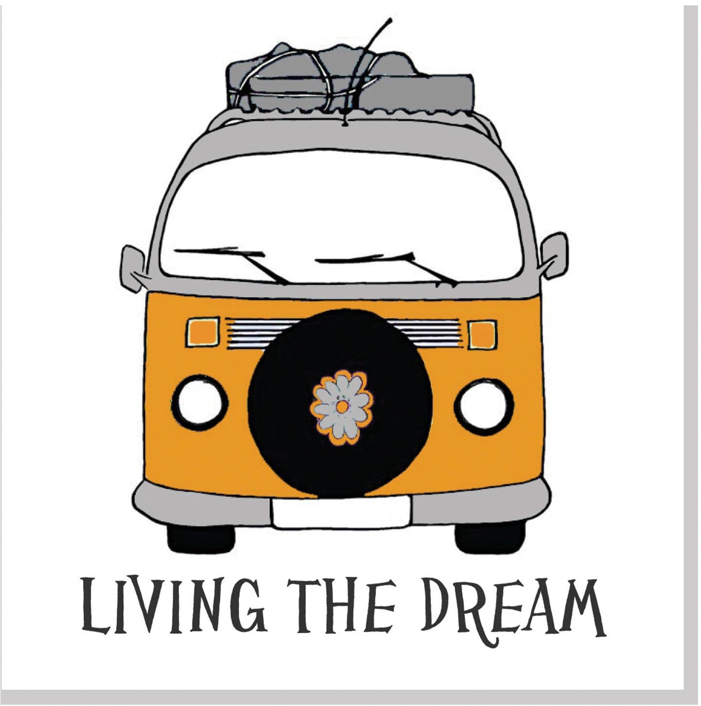 Living the dream camper van square card