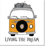 Living the dream camper van square card