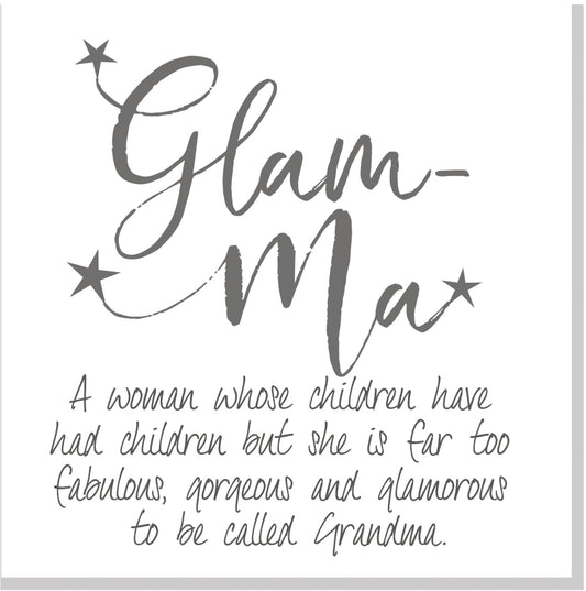 Glam-Ma square card