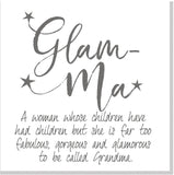 Glam-Ma square card